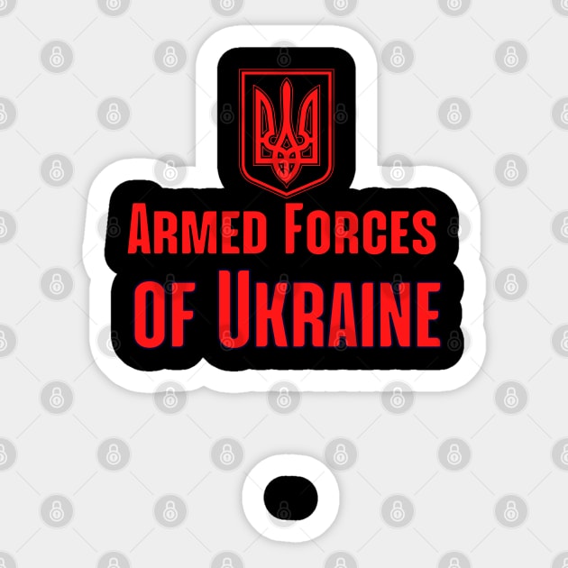 Armed Forces of Ukraine  Trident Black Red Classic Colour Sticker by FrogandFog